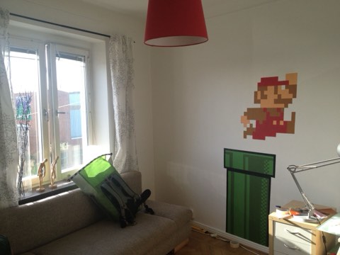 Making of an 8-bit Mario mural